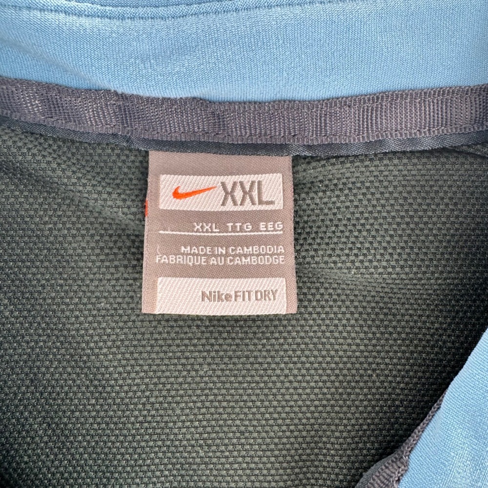 Nike - Polo Shirt Fit Dry Mesh Back Striped - Dark Grey Blue - XXL - Mens - Picture 4 of 7